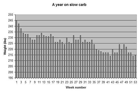 A year on slow carb